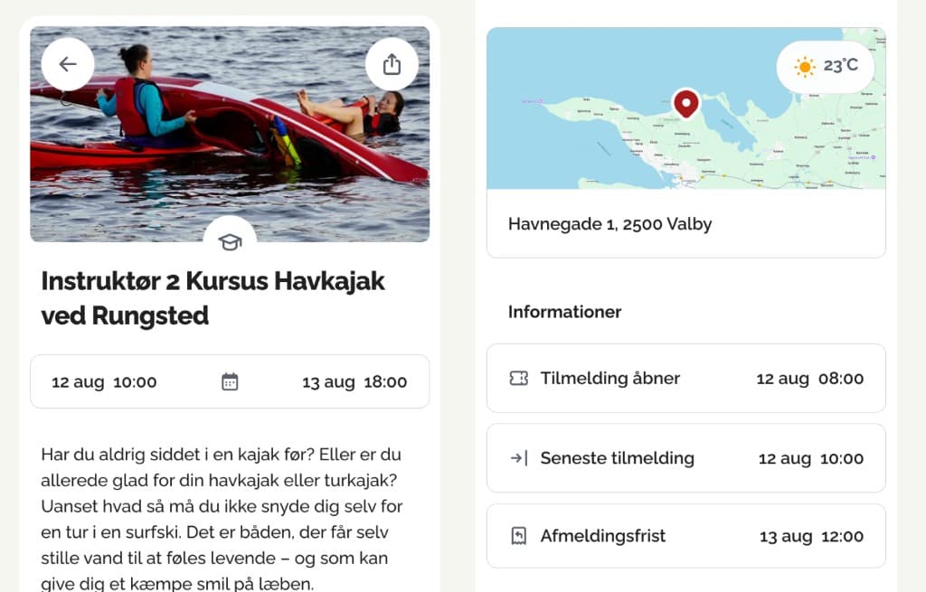 Event-discovery til padlefællesskaber Hvad ændrede sig